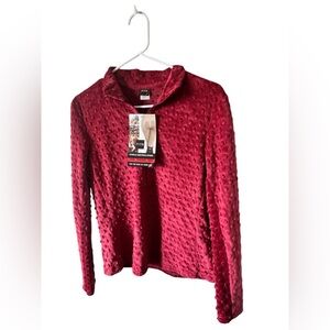FITS Half Zip Long Sleeve Ladies Tech Shirt Size S